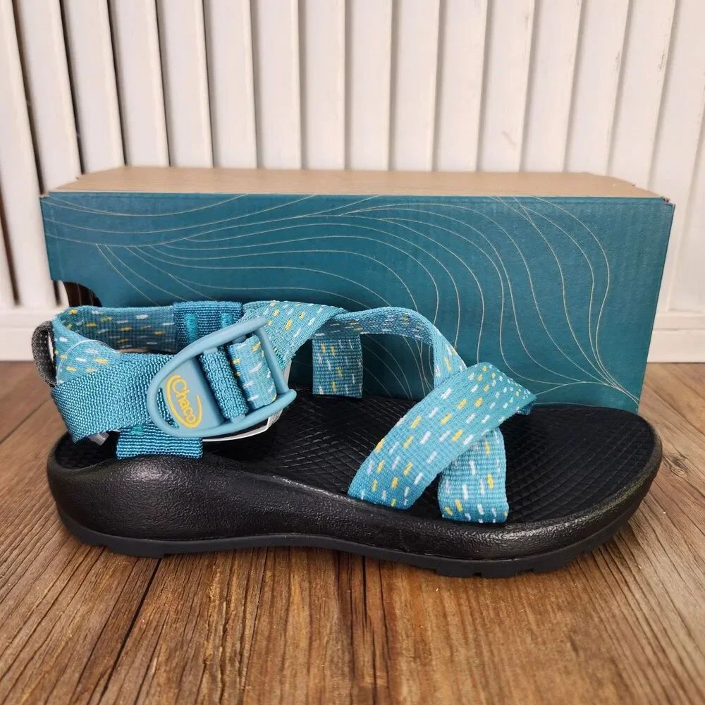 Chaco Z/1 Ecotread Kids 13 Clip Aqua Blue Hiking Beach Strappy Sandals JCH180352